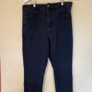 American Eagle Black Curvy Hi-Rise Jegging Size 16